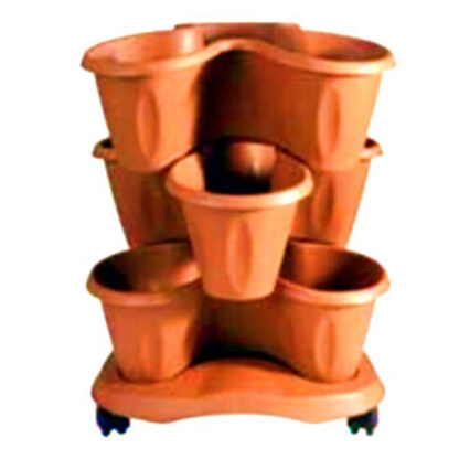 VASO TRIFOGLIO COCCIO SET          cm 40 h 51 BAMA 30015 VASI PLASTICA                F BAMA