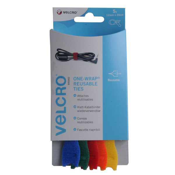 VELCRO FASCETTA RIAPRIBILE mm 12x200 Pz 5 60250 VELCRO F VELCRO