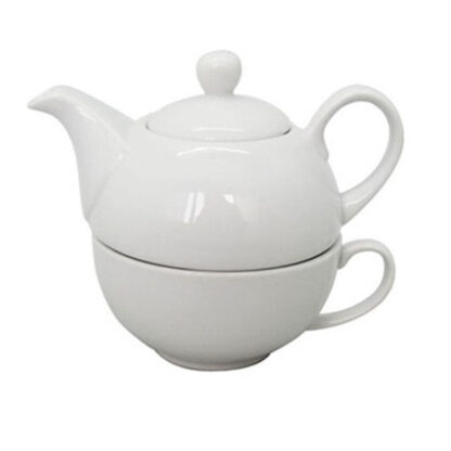TEIERA CON TAZZA PORCELLANA TEA FOR ONE MASTERCASA 52479 TISANIERE E INFUSORI         C MASTER CASA
