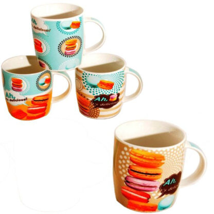 TAZZA MUG PORCELLANA MACARONS                SONDA CASRE5582 TAZZE CERAMICA               C SONDA