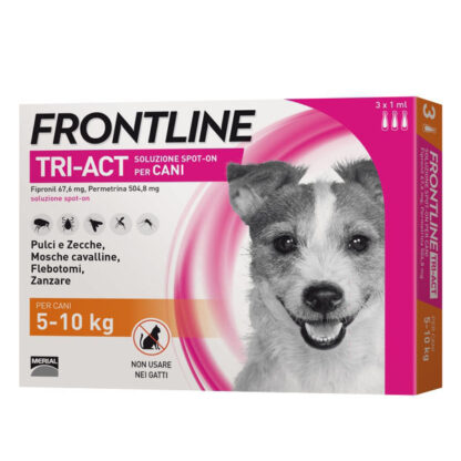 ANTIPARASSITARIO TRI-ACT CANI PICC. Pz 3 FRONTLINE 140861-VFR50-S 5-10 kg *ANTIPARASSITARI FRONTLINE   C FRONTLINE