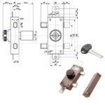 SERRATURA FERROGLIETTO TRIPLICE 30   34329 MOTTURA 34329V50A XE MOTTURA SERR.LEGNO APPLICARE S MOTTURA