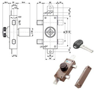 SERRATURA FERROGLIETTO TRIPLICE 30   34329 MOTTURA 34329V50A XE MOTTURA SERR.LEGNO APPLICARE S MOTTURA