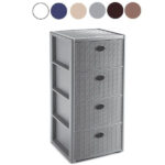 CASSETTIERA P.4 ELEGANCE GRIG. 40x40 h 80 STEFANPL 30418 CASSETTIERE PORTAOGGETTI     C STEFANPLAST