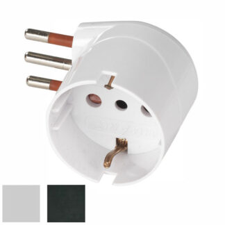 ADATTATORE SCHUKO 10A 2P+T BIANCO 90^         ROSI RS78027 SPINE E ADATTATORI EL        F ROSI