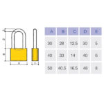 LUCCHETTO OTTONE mm 50 ARCO MEDIO           POTENT 2790S POTENT LUCCHETTI             S POTENT