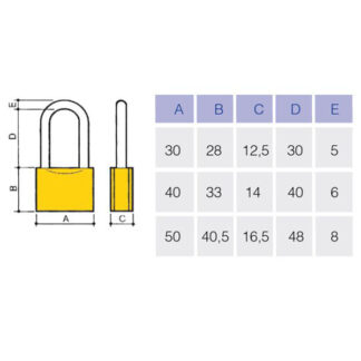 LUCCHETTO OTTONE mm 30 ARCO MEDIO           POTENT 2770S POTENT LUCCHETTI             S POTENT