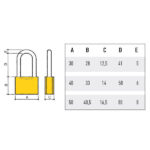 LUCCHETTO OTTONE mm 40 ARCO LUNGO           POTENT 2780 POTENT LUCCHETTI             S POTENT