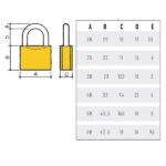 LUCCHETTO OTTONE mm 40 KA                   POTENT 2740KA18 POTENT LUCCHETTI             S POTENT