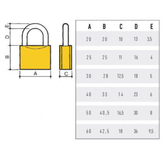 LUCCHETTO OTTONE mm 20 KA                   POTENT 2720KA02 POTENT LUCCHETTI             S POTENT