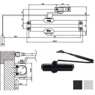 CHIUDIPORTA AERODINAMICO ARGENTO         IS20 ISEO 371100003 ISEO CHIUDIPORTA             S ISEO