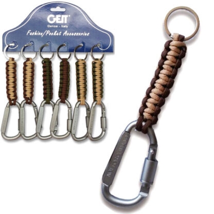 PORTACHIAVI ANELLO CORDINO MOSCHETTONE  Pz  6 GEIT 9307-91 *PORTACHIAVI                 F GEIT