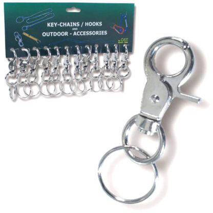 PORTACHIAVI ANELLO MOSCHETTONE LEVER    Pz.12 GEIT 9318-18 *PORTACHIAVI                 F GEIT