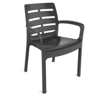 SEDIA RESINA BRACC.BORNEO ANTRACITE      PROGARDEN 01770AN ARREDO GIARDINO PROGARDEN    C PROGARDEN