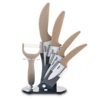 CEPPO COLTELLI CERAMICA TORTORA      Set Pz.5 NAVA 10-054-101 COLTELLI CUCINA              C NAVA