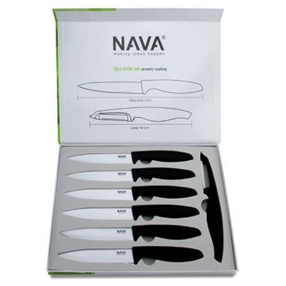 COLTELLI CERAMICATI                  Set Pz 7 NAVA 10-058-145 COLTELLI CUCINA              C NAVA