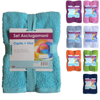 ASCIUGAMANI BAGNO OSPITE+VISO URANO       Pz 2 O&N A00134SW00CRT/S ACCESSORI BAGNO VARI         C O&N