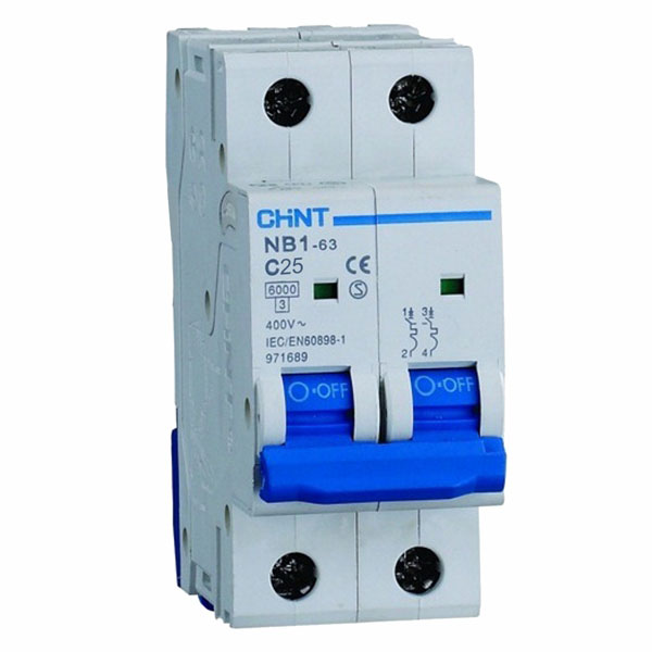 INTERRUTTORE MAGNETOTERMICO BIPOLARE 2 MODULI A25 180326 *INTERRUTTORI MAGNETOTERMICI F CHINT