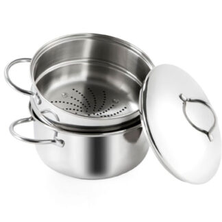 VAPORIERA INOX 18/10               cm 20 BARAZZONI 475053520 PENTOLE ACCIAIO BARAZZONI    C BARAZZONI