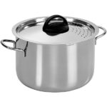 CUOCISCOLA COPERCHIO 18/10     cm 22     BARAZZONI 42014802280 PENTOLE ACCIAIO BARAZZONI    C BARAZZONI