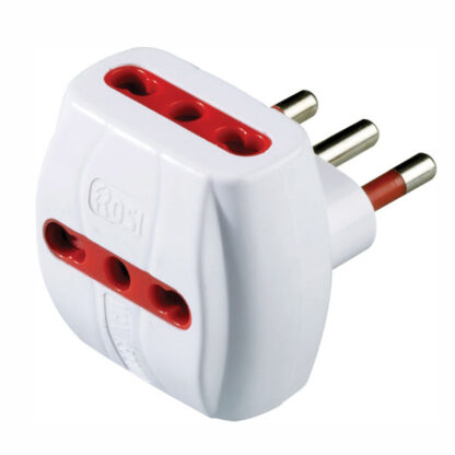 ADATTATORE TRIPLO SICUREZZA 10A+T    BIANCO   ROSI RS78041T SPINE E ADATTATORI EL        F ROSI