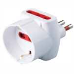 ADATTATORE TRIPLO SICUREZZA 10A+T SK BIANCO   ROSI RS78045T SPINE E ADATTATORI EL        F ROSI
