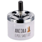 PORTACENERE GIREVOLE ACCIAIO DECORATO    cm 9 h 11 72883 PORTACENERE                  C MACHIERALDO