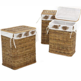 CESTONE RATTAN RETTANGOLARE MIELE ROSE    Set Pz.3 1913320000 CESTE VIMINI                 C VACCHETTI