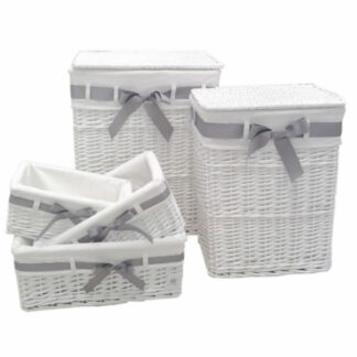 CESTONE VIMINI RETTANGOLARE BIANCO DARIO  Set Pz.5 1918050000 CESTE VIMINI                 C VACCHETTI