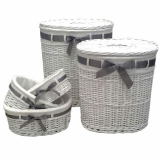 CESTONE VIMINI OVALE BIANCO DARIO         Set Pz.5 1918060000 CESTE VIMINI                 C VACCHETTI