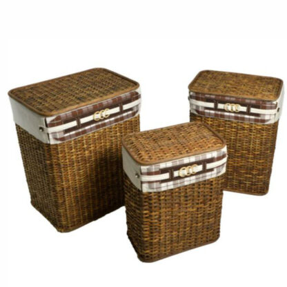 CESTONE RATTAN RETTANGOLARE NOCE CH. TOM  Set Pz.3 1918160000 CESTE VIMINI                 C VACCHETTI