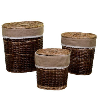 CESTONE VIMINI RETTANGOLARE NOCE FRANCY   Set Pz.3 1919110000 CESTE VIMINI                 C VACCHETTI