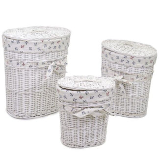 CESTONE VIMINI OVALE BIANCO JACK          Set Pz.3 1919790000 CESTE VIMINI                 C VACCHETTI