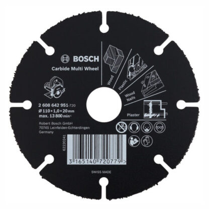 DISCO CIRCOLARE SETTORI 115x1 f.22   CARBIDE BOSCH 2.608.901.188 BOSCH ACCESSORI              F BOSCH
