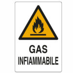 CARTELLO GAS INFIAMMABILE         20x 30 ALLUMINIO CIV.A01.126 SEGNALETICA                  F MACHIERALDO