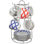 TAZZA CAFFE C/APPENDINO INK           Pz.6 BORELLA 22393 TAZZE CERAMICA               C BORELLA