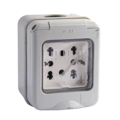 PRESA BIPASSO+SCHUKO ESTERNA SPORTELLO FG12315.P DEVIATORI E PRESE ESTERNI    F FAEGAE