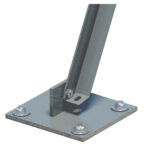 PIASTRA SAETTE  L       mm 100x100 ZINCATA     SFB SSZ PALETTI RECINZIONE           F FERROBULLONI