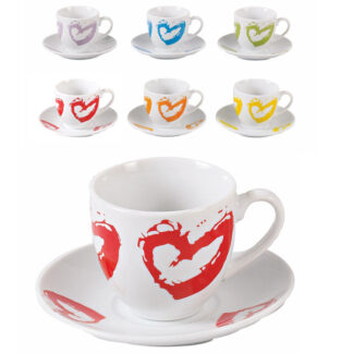 TAZZA CAFFE BIBIONE                   Pz.6 BORELLA 24034 TAZZE CERAMICA               C BORELLA