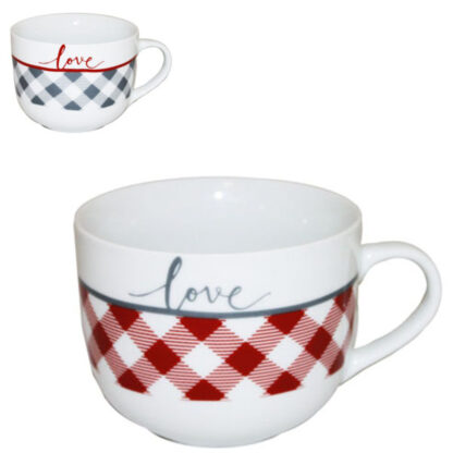 TAZZA COLAZIONE LOVE                       BORELLA 24316 TAZZE CERAMICA               C BORELLA