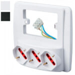 MULTIPRESA PARETE 3 PRESE 10/16+SK BCO  SMART ROSI RS94132 AVVOLGICAVI E PROLUNGHE      F ROSI