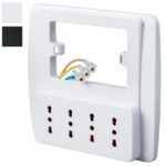 MULTIPRESA PARETE 4 PRESE 10/16    NERO SMART ROSI RS94131 AVVOLGICAVI E PROLUNGHE      F ROSI