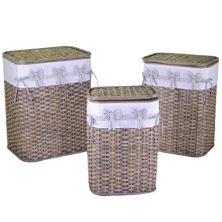 CESTONE RATTAN RETTANGOLARE CARMELO       Set Pz.3 1920790000 CESTE VIMINI                 C VACCHETTI