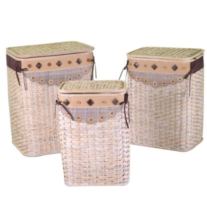 CESTONE RATTAN RETTANGOLARE NANDO         Set Pz.3 1920810000 CESTE VIMINI                 C VACCHETTI