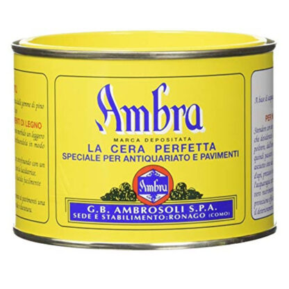 CERA LEGNO AMBRA SOLIDA GIALLA    ml 500 AMBROSOLI 6001.0500PZ DETERGENTI E CERE LEGNO      C AMBROSOLI