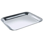 VASSOIO ACCIAIO RETTANGOLARE        cm 30x23 SALVI VASRET30 VASSOI ACCIAIO               C SALVINELLI