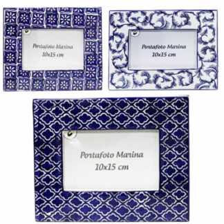 PORTAFOTO CERAMICA MARINA         cm 10x15 BORELLA 24544 CORNICI                      C BORELLA