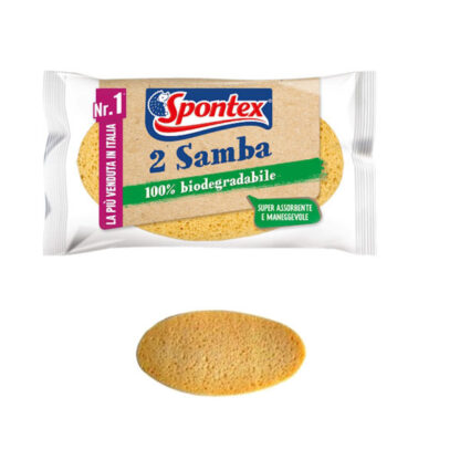 SPUGNA CELLULOSA OVALE SAMBA          Pz 2 SPONTEX 19000071 SPUGNE                       C SPONTEX