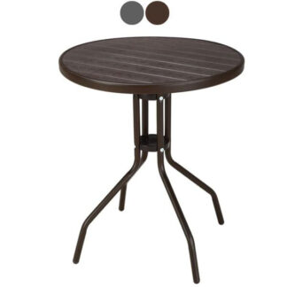 TAVOLO WOOD TONDO GRIGIO         cm 60 VETTE 09634 203001-02 GREY ARREDO GIARDINO FERRO        C VETTE