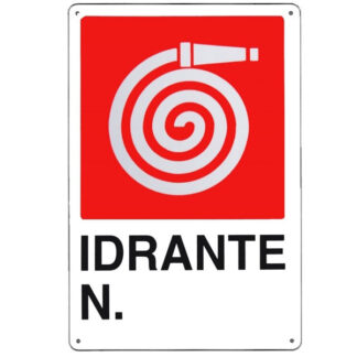 CARTELLO IDRANTE                  20x 30 ALLUMINIO CIV.A01.070 SEGNALETICA                  F MACHIERALDO